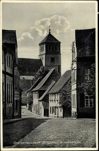 Ak Belgern Schildau Nordsachsen, Gneisenaustadt, Kirchstraße