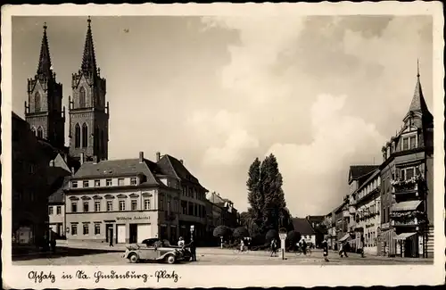 Ak Oschatz in Sachsen, Hindenburg Platz