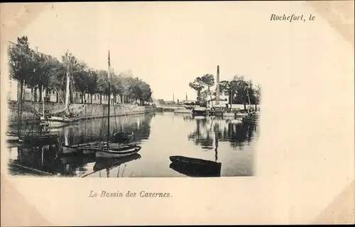 Ak Rochefort sur Mer Charente Maritime, Le Bassin des Casernes