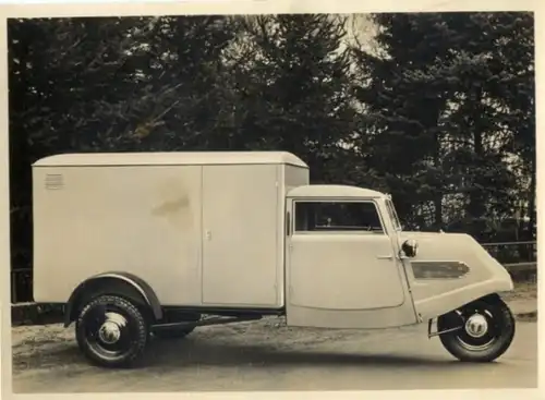 Foto Fahrzeug Firma Vidal Harburg, Tempo-Hanseat, großer Kofferkastenwagen