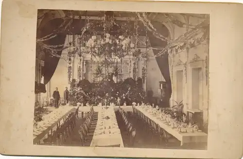 Foto Mönchengladbach, Festtafel zur Silberhochzeit von Christian Busch, 1885