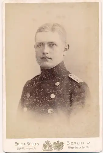 Foto Oberst Wilhelm von Birckhahn 1898, Fotograf Erich Sellin, Berlin Unter den Linden