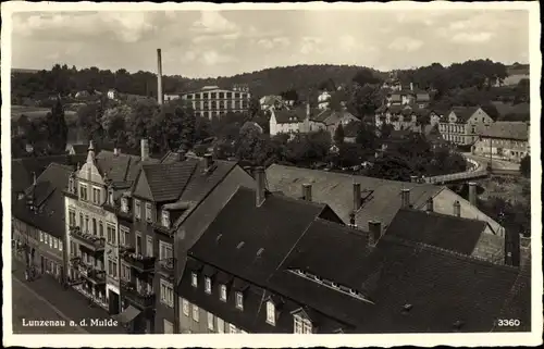 Ak Lunzenau in Sachsen, Blick auf den Ort