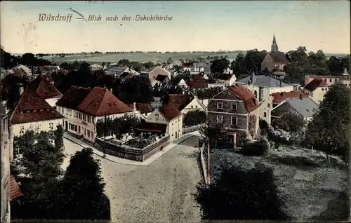 Ak Wilsdruff in Sachsen, Blick nach der Jakobikirche