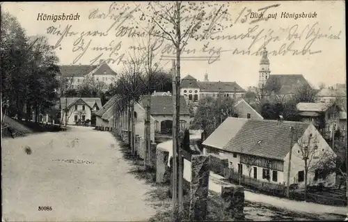 Ak Königsbrück in der Oberlausitz, Blick auf den Ort