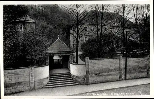 Ak Pirna an der Elbe, Maria Anna Heim