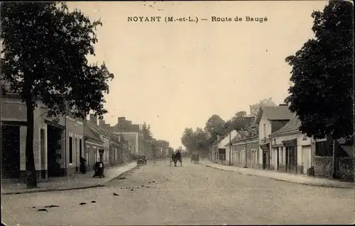 Ak Noyant Maine et Loire, Route de Bauge