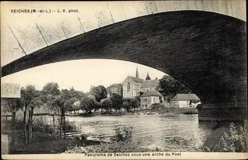 Ak Seiches Maine et Loire, Panorama