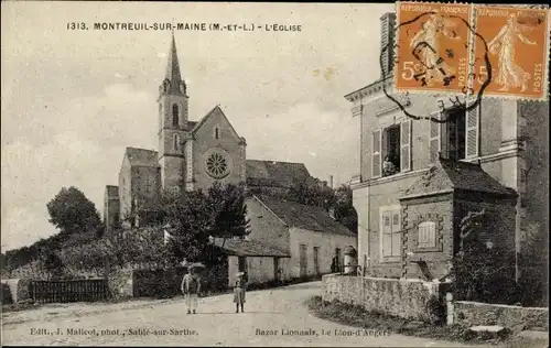 Ak Montreuil sur Maine Maine-et-Loire, L'Eglise