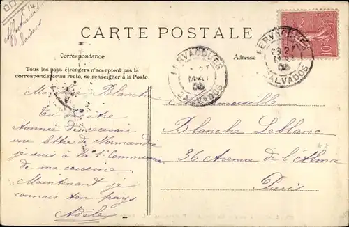 Ak Fervaques Calvados, L'Entree du Bourg