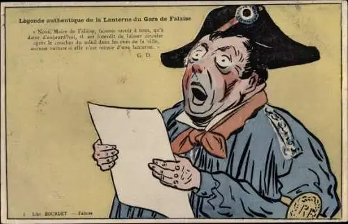 Künstler Ak Falaise Calvados, Legende authentique de la Lanterne du Gars de Falaise
