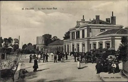 Ak Falaise Calvados, La Gare