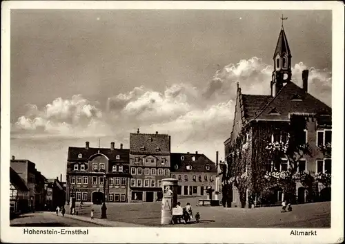 Ak Hohenstein Ernstthal in Sachsen, Altmarkt