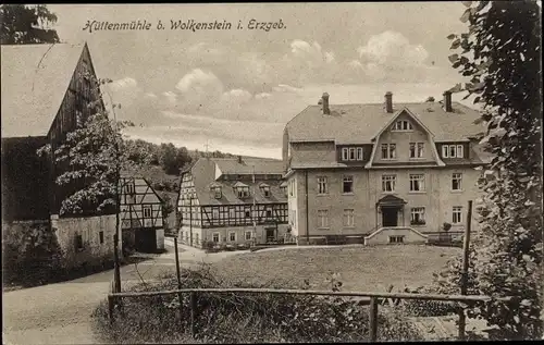 Ak Wolkenstein im Erzgebirge, Sommerfrische Hüttenmühle