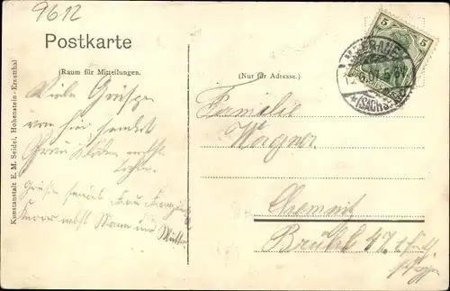 Ak Meerane in Sachsen Marienstraße, Poststraße