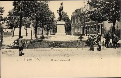 Ak Treuen im Vogtland, Bismarckdenkmal