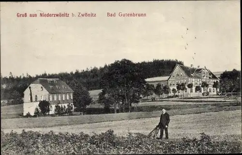 Ak Niederzwönitz Zwönitz im Erzgebirge Sachsen, Bad Gutenbrunn