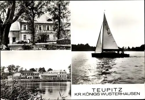 Ak Teupitz Egsdorf Kr. Königs Wusterhausen, Segelboot