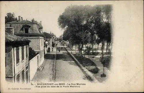 Ak Rochefort sur Mer Charente Maritime, La Rue Martrou