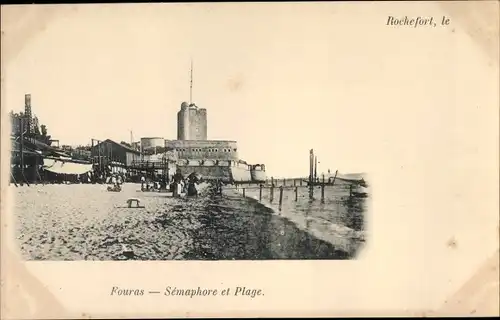 Ak Fouras Charente Maritime, Semaphore et Plage