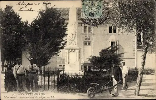 Ak Châtelaillon Charente Maritime, Monument commemoratif de 1870