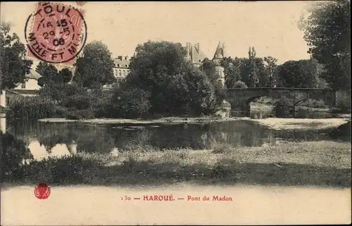 Ak Haroue Meurthe et Moselle, Pont du Madon