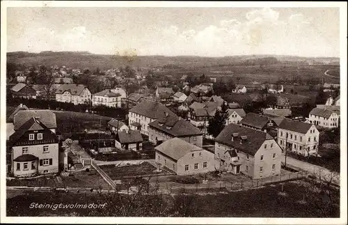 Ak Steinigtwolmsdorf in der Lausitz, Gesamtansicht auf den Ort