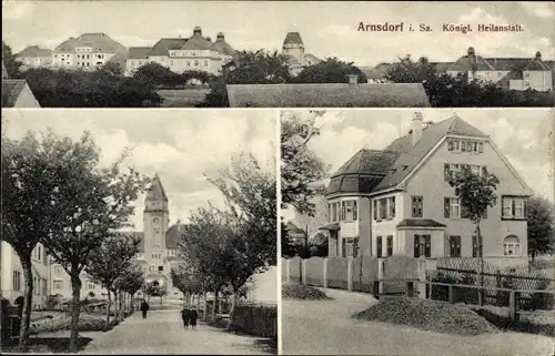 Ak Arnsdorf in Sachsen, Königliche Heilanstalt