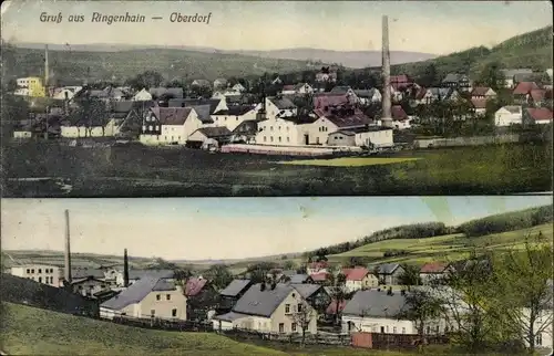 Ak Ringenhain Steinigtwolmsdorf in der Lausitz, Panorama, Oberdorf