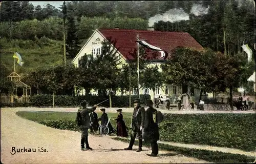 Ak Burkau in Sachsen, Wald Restaurant Heitrer Blick, M. Müller