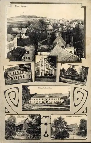 Ak Ohorn im Kreis Bautzen, Oberdorf, Rittergut, Herrenhaus