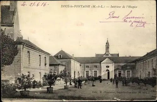 Ak Doué la Fontaine Maine et Loire, Interieur de l'Hospice
