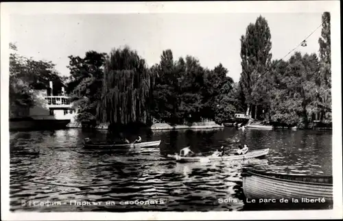 Ak Sofia Bulgarien, Freiheitspark, Ruderteich