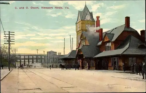 Ak Newport News Virginia USA, C. and O. Depot