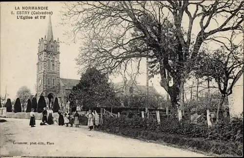 Ak Estry Calvados, L'Eglise et l'If