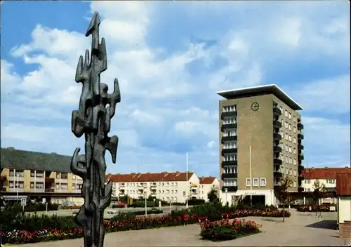 Ak Harksheide Norderstedt Schleswig Holstein, Platz vor dem Rathaus