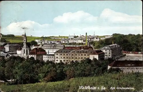 Ak Waldheim in Mittelsachsen, Blick auf die Königlichen Strafanstalten