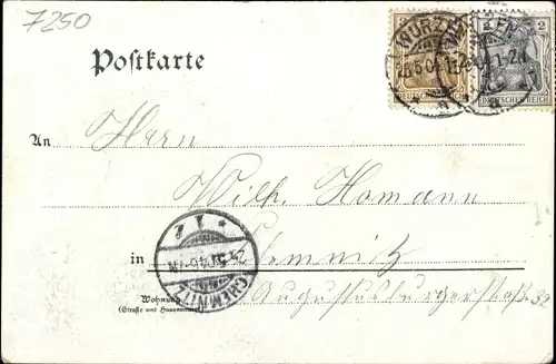 Passepartout Ak Wurzen, Partie im Park mit Teich und Fontäne