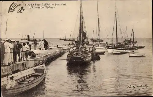 Ak Fouras les Bains Charente Maritime, Port Nord, L'Arrivee des Pecheurs