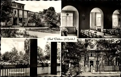 Ak Bad Düben Mulde, Heilbad, FDGB Moorbadhaus 2, Speiseraum