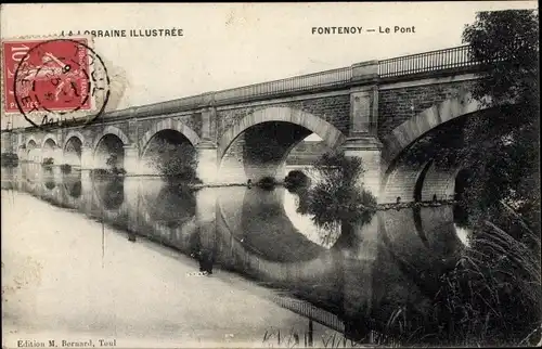 Ak Fontenoy Meurthe et Moselle, Le Pont