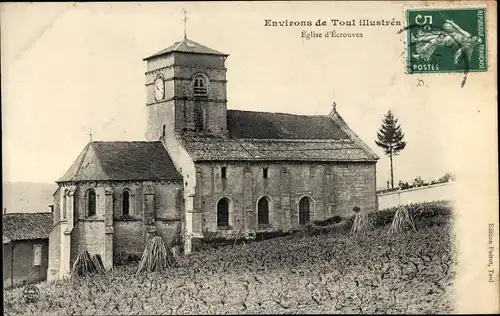 Ak Écouvres Meurthe et Moselle, Vue de l'Église, Ansicht der Kirche