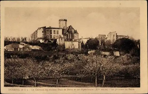 Ak Duras Lot et Garonne, Le Chateau des anciens Ducs