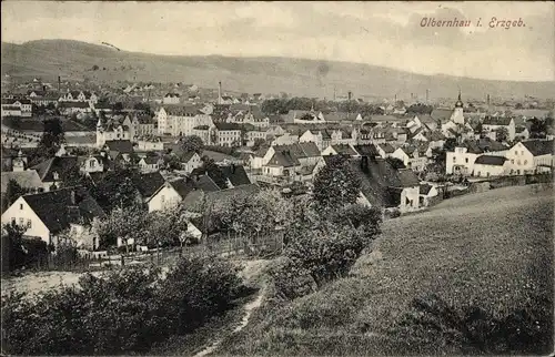 Ak Olbernhau im Erzgebirge, Totalansicht der Ortschaft