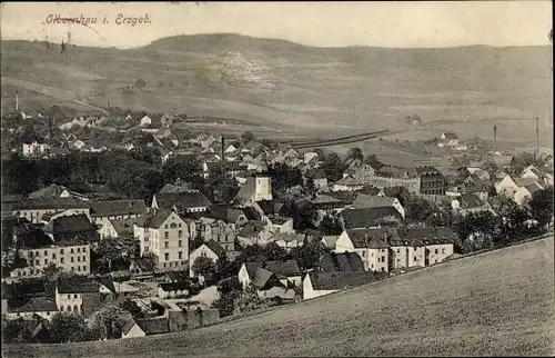 Ak Olbernhau im Erzgebirge, Totalansicht der Ortschaft