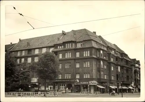 Foto Ak Berlin Tempelhof, Straßenpartie, Zigarrenhandlung, Geschäfte