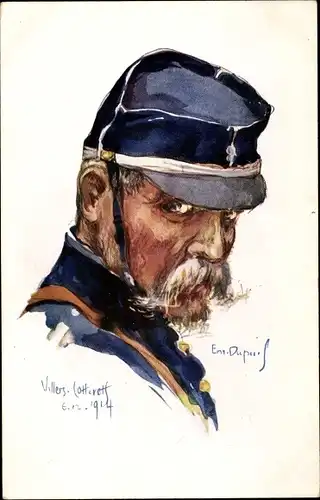 Künstler Ak Dupuis, E., Portrait eines Soldaten