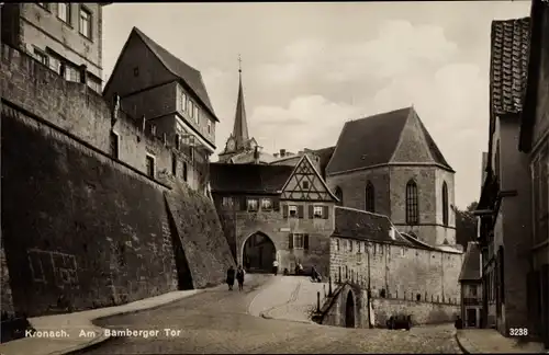 Ak Kronach im Frankenwald Bayern, Partie am Bamberger Tor