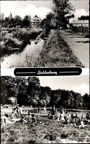 Ak Dahlenburg in der Lüneburger Heide, Dammpartie, Badewiese