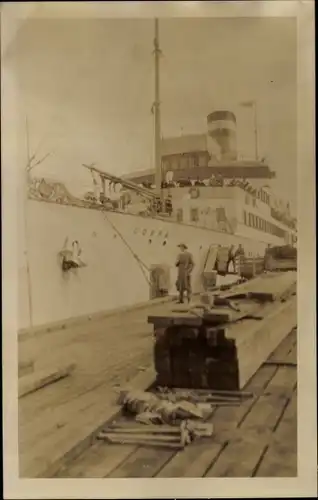 Foto Ak Dampfschiff Cobra, HAPAG Seebäderdienst